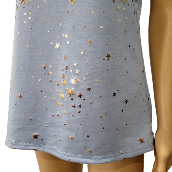 Blue Buttercup Tank Top Foil Stars Medium NWOT - Picture 5 of 8